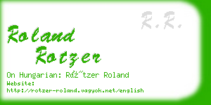 roland rotzer business card